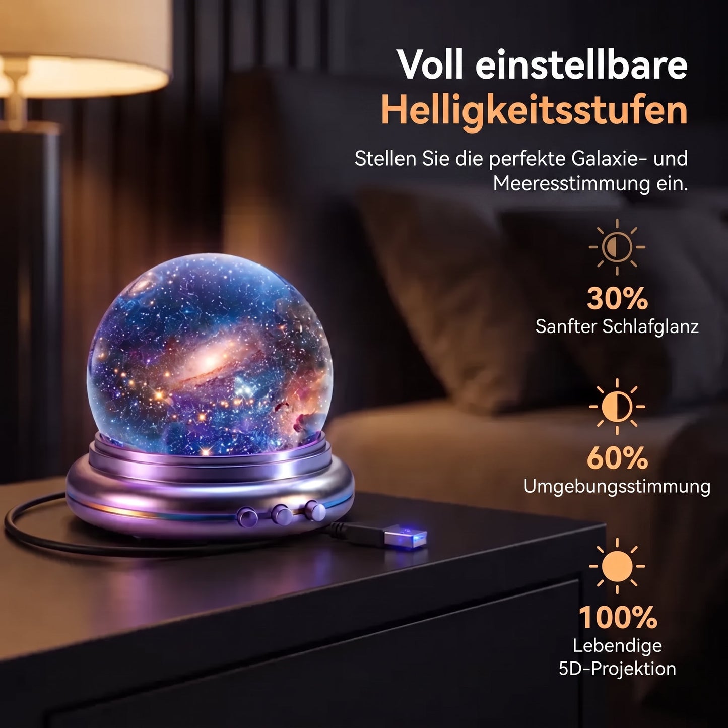 Offizieller Shop |✨🐳SCNDR® 360° Intelligenter Holografischer Sternenhimmel‑Projektor (HD Smart Dynamic 5D)