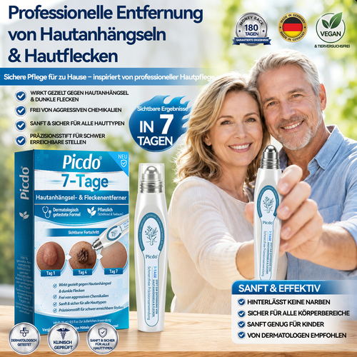 Offizieller Shop | 🎉🎁 𝐏i𝐜𝐝o® 7-Tage-Serum zur Entfernung von Hautanhängseln & Flecken (schmerzfrei, narbenfrei, Roll-On) 🔥