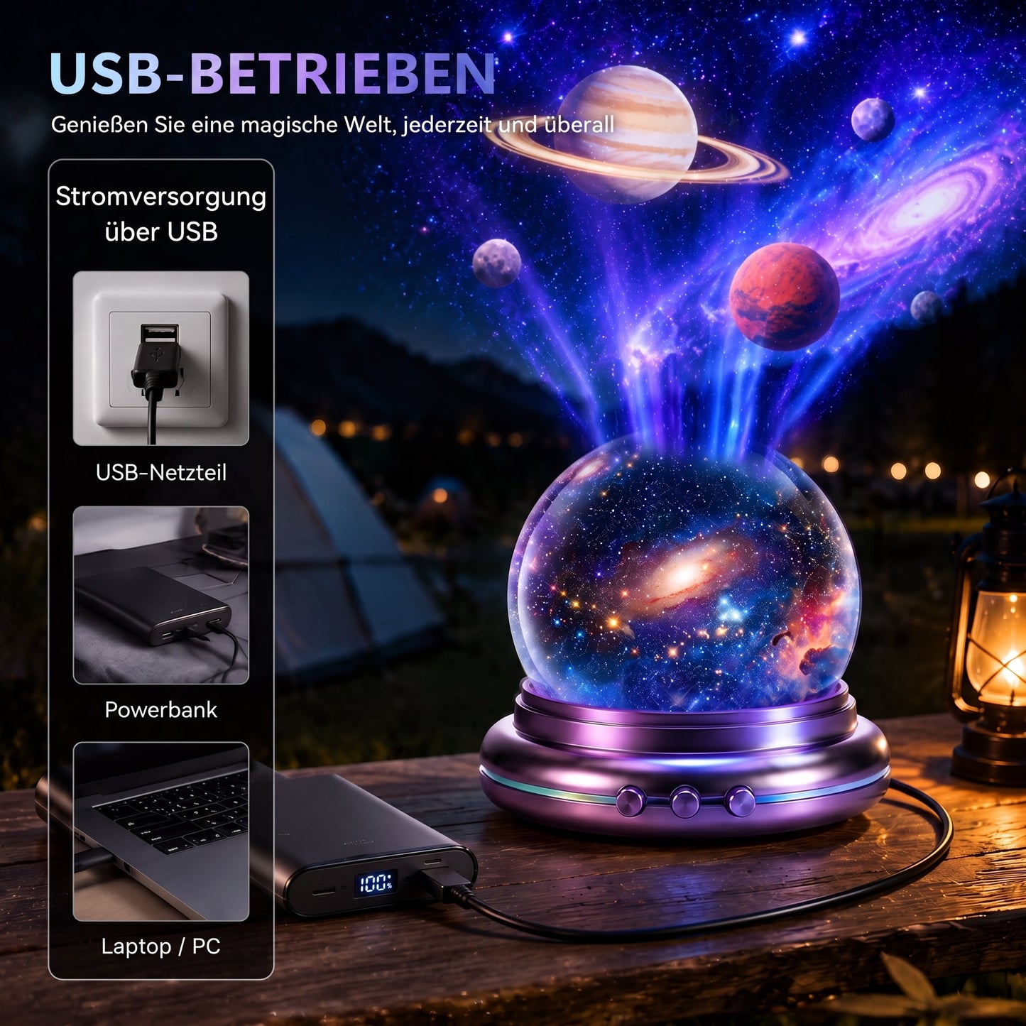 Offizieller Shop |✨🐳SCNDR® 360° Intelligenter Holografischer Sternenhimmel‑Projektor (HD Smart Dynamic 5D)