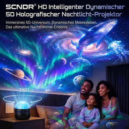 Offizieller Shop | 💖🎁SCNDR® 360° Intelligenter Holografischer Sternenhimmel‑Projektor (HD Smart Dynamic 5D)