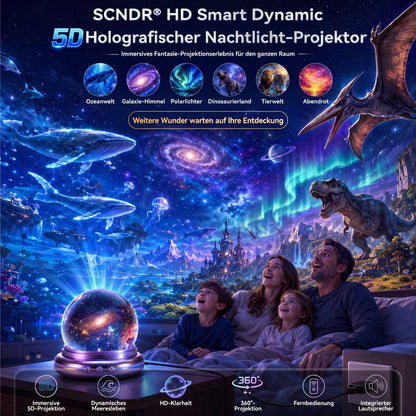 Offizieller Shop |✨🐳SCNDR® 360° Intelligenter Holografischer Sternenhimmel‑Projektor (HD Smart Dynamic 5D)